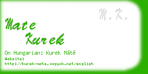 mate kurek business card